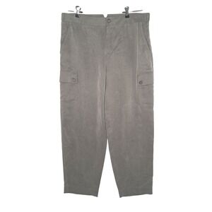Banana Republic Women Olive Green Sueded Cargo Pants Size 8‎ High Rise Tapered